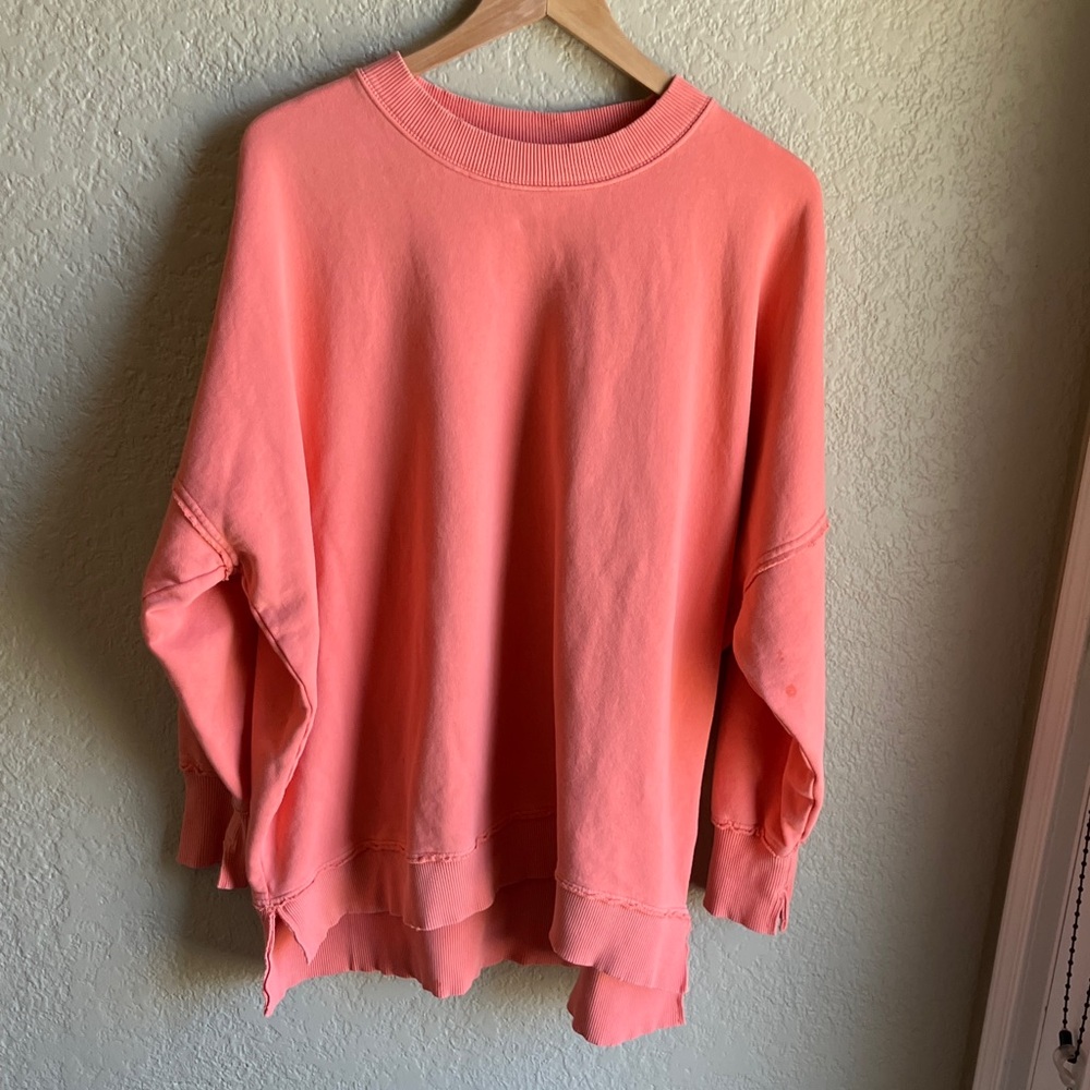 Aerie peachy orange oversized sweatshirt
